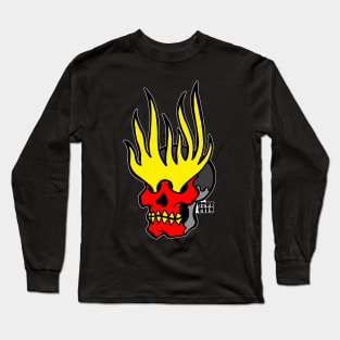 Flaming Eye Skull Long Sleeve T-Shirt